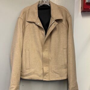 Zara Camel/Tan Wool-Blend Pea Coat